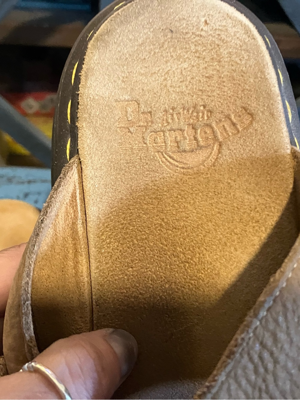 Dr. Martens Tan Leather Double-Buckle Slide Sandals - Picture 10 of 16